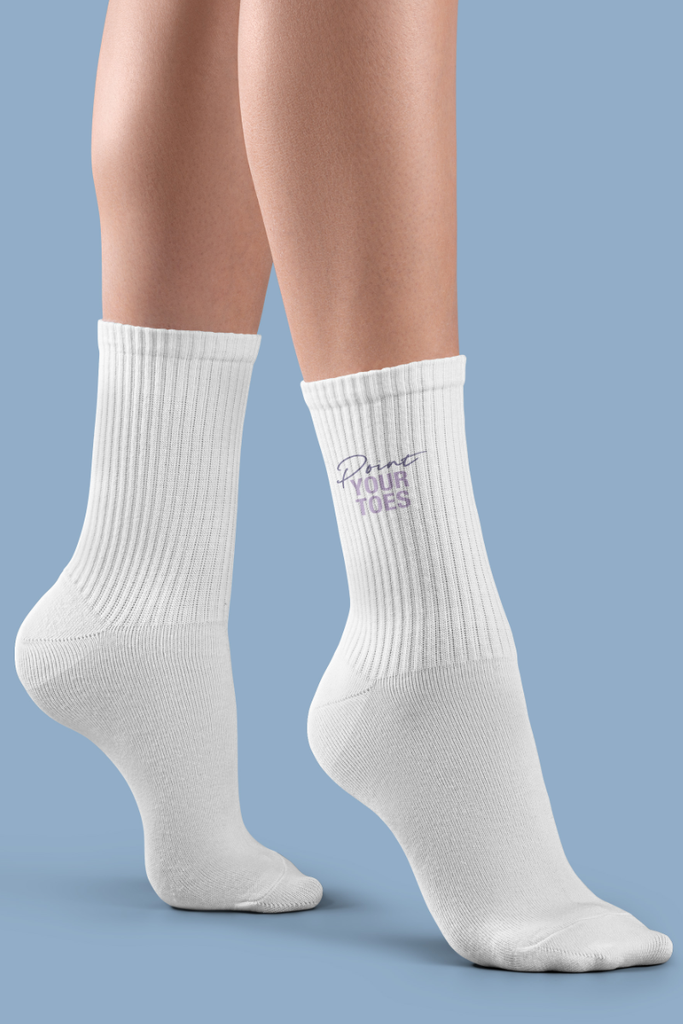 Pole Junkie Point Your Toes Socks - Lilac