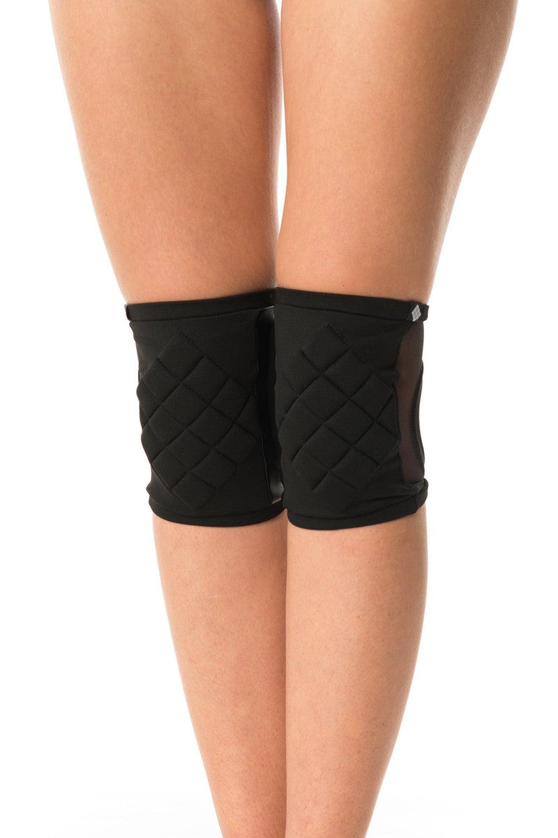 Poledancerka Grippy Kneepads - Black (with Pocket)-Poledancerka-Pole Junkie