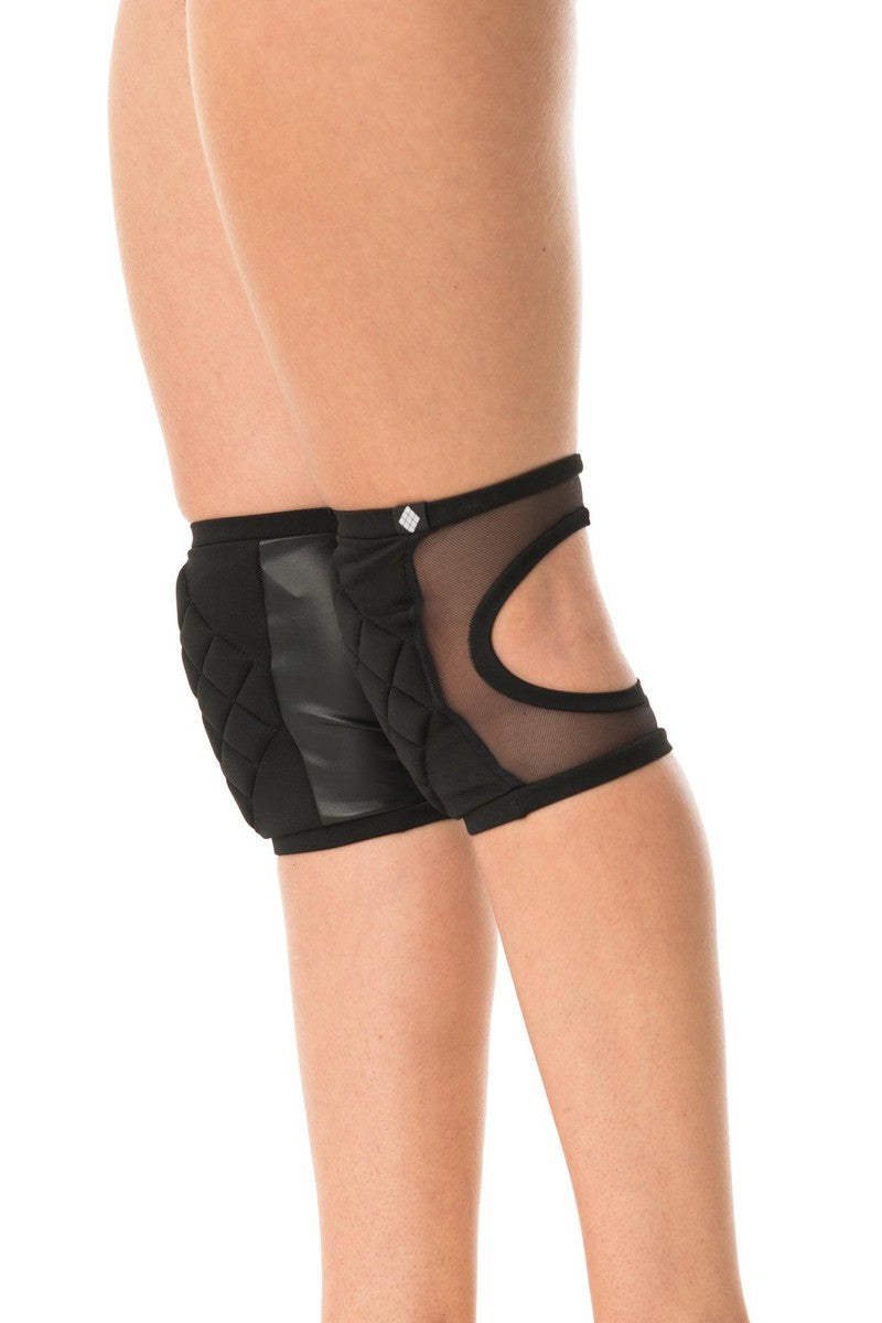 Poledancerka Grippy Kneepads - Black (with Pocket)-Poledancerka-Pole Junkie