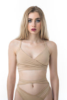 Poledancerka Cross Wrap Top - Nude 01-Poledancerka-Pole Junkie