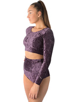 Dragonfly Betty High-Waisted Shorts - Velvet Purple-Dragonfly-Pole Junkie
