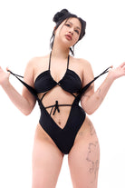 MÆD V-shape Bodysuit - Matte Black-MÆD-Pole Junkie