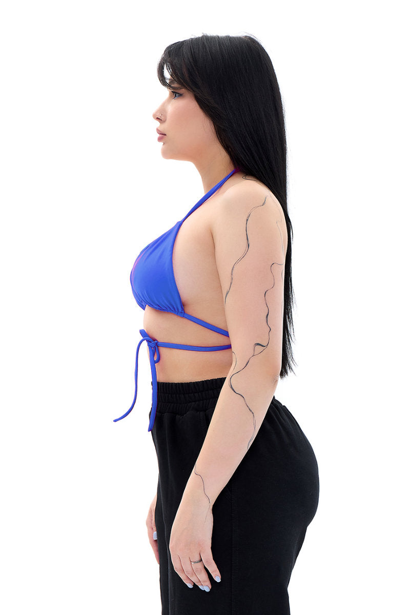 MÆD Bikini Top - Matte Electric Blue-MÆD-Pole Junkie