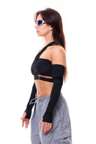 MÆD Kitana Top - Matte Black-MÆD-Pole Junkie