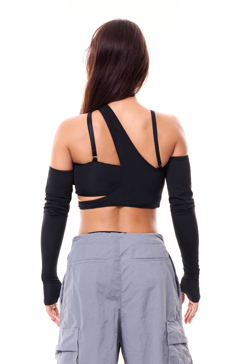 MÆD Kitana Top - Matte Black-MÆD-Pole Junkie