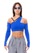 MÆD Kitana Top - Matte Electric Blue-MÆD-Pole Junkie