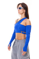 MÆD Kitana Top - Matte Electric Blue-MÆD-Pole Junkie