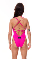 MÆD V-shape Bodysuit - Matte Pink-MÆD-Pole Junkie