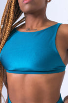 Sorte Serpent Top - Teal-Sorte-Pole Junkie