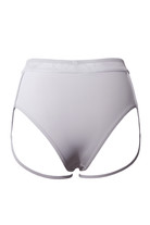 Hamade Activewear Mesh-side Garter Bottoms - Light Grey-Hamade Activewear-Pole Junkie