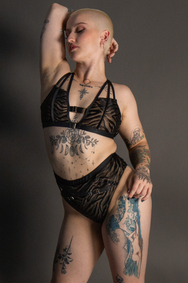 Tatiana Activewear Zanda Bra - Black-Tatiana Activewear-Pole Junkie