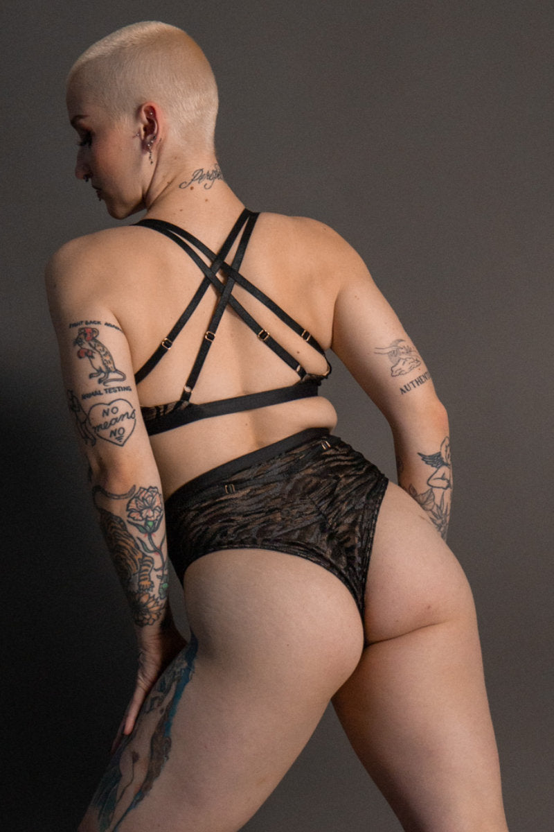 Tatiana Activewear Zanda Bra - Black-Tatiana Activewear-Pole Junkie