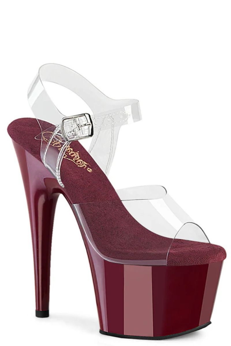 Pleaser USA Adore708 7inch Pleaser Stilettos Burgundy · Pole Junkie