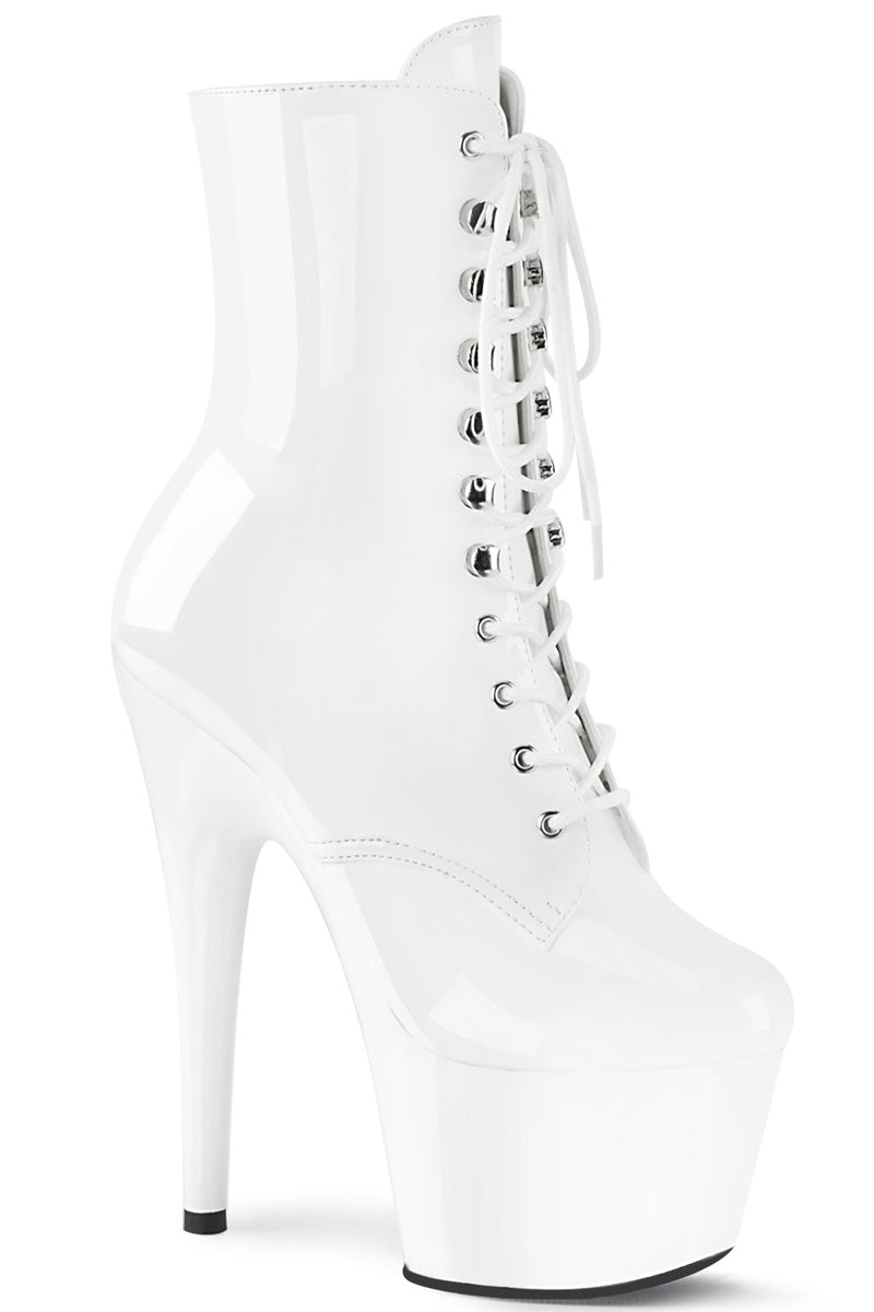 Pleaser USA Adore-1020 7inch Pleaser Boots - Patent White