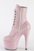 Pleaser USA Adore-1020SDG 7inch Pleaser Boots - Baby Pink Glitter-Pleaser USA-Pole Junkie