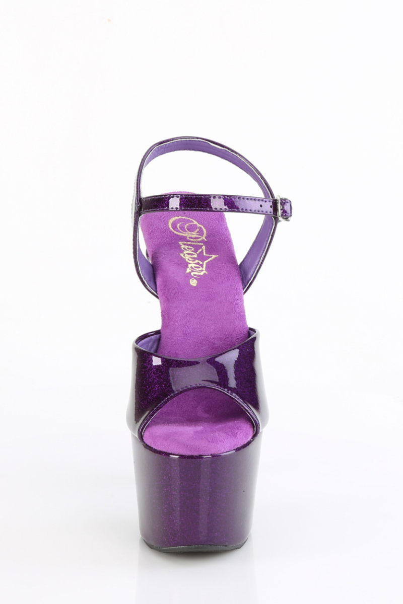 Pleaser USA Adore-709GP 7inch Pleasers - Purple Glitter-Pleaser USA-Pole Junkie