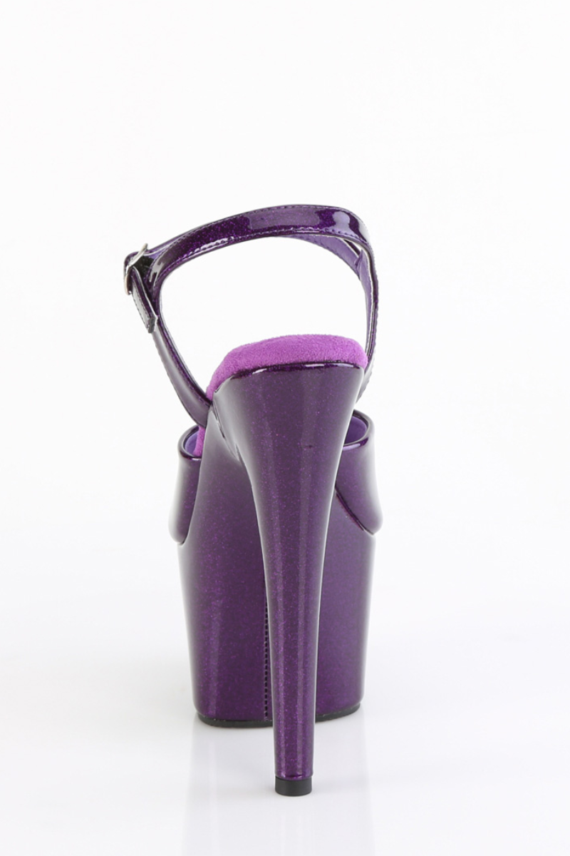 Pleaser USA Adore-709GP 7inch Pleasers - Purple Glitter-Pleaser USA-Pole Junkie