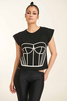 Paradise Chick Supreme Corset T-shirt - Black-Paradise Chick-Pole Junkie