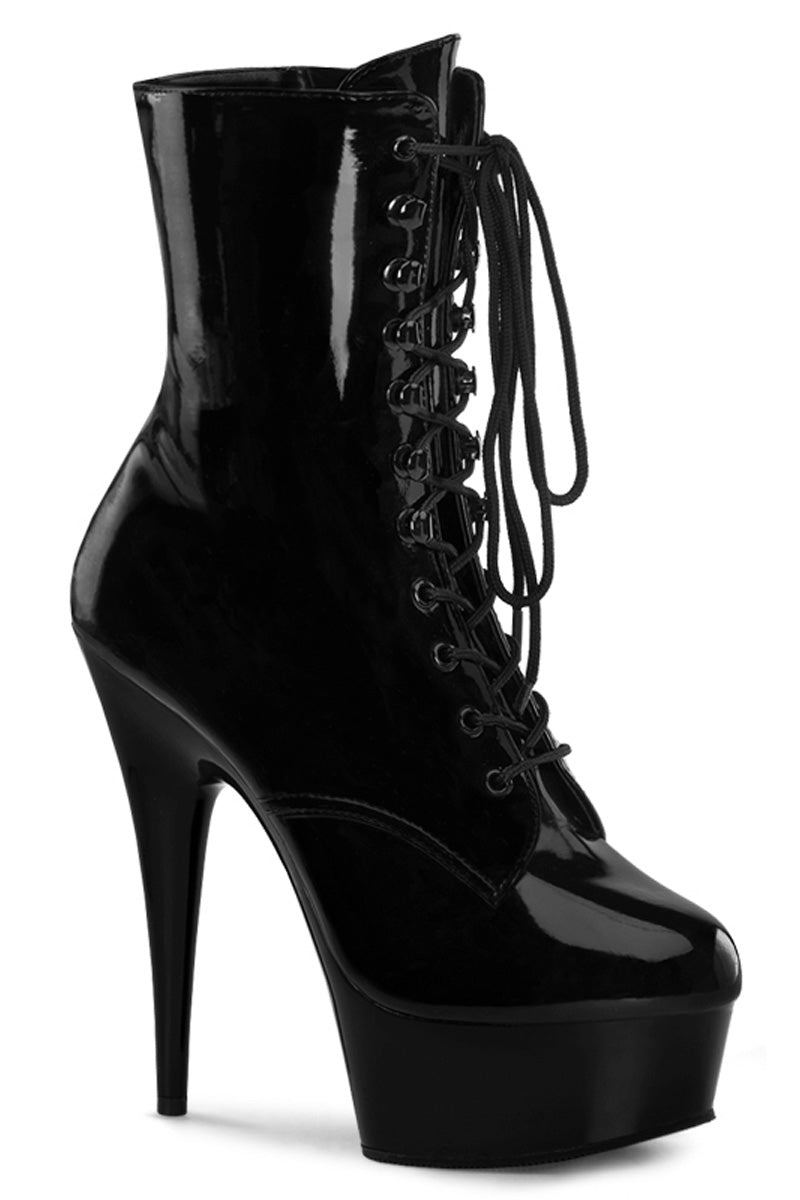 Pleaser USA Delight-1020 6inch Pleaser Boots - Patent Black