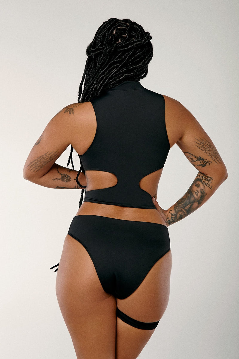 CXIX Dopamine High Waisted Bottoms - Black-Creatures of XIX-Pole Junkie