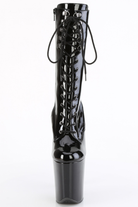 Pleaser USA Flamingo-1054 8inch Pleaser Boots - Patent Black-Pleaser USA-Pole Junkie