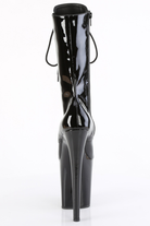 Pleaser USA Flamingo-1054 8inch Pleaser Boots - Patent Black-Pleaser USA-Pole Junkie