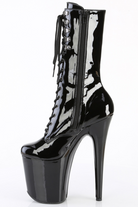 Pleaser USA Flamingo-1054 8inch Pleaser Boots - Patent Black-Pleaser USA-Pole Junkie