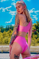 Pole Addict Mesmerised Top - Neon Pink-Pole Addict-Pole Junkie