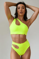 Pole Addict Mesmerised Top - Neon Yellow-Pole Addict-Pole Junkie
