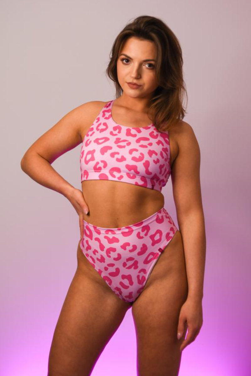 Pole Addict Mona High Leg Bottoms - Pink Panther-Pole Addict-Pole Junkie