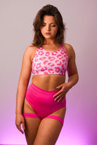 Pole Addict Basic Straps Garter Shorts - Neon Pink-Pole Addict-Pole Junkie