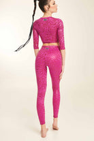 Paradise Chick Superhero Series Sticky High Waist Leggings - Ruby Leopard-Paradise Chick-Pole Junkie