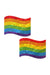 Pastease Waving Flag Nipple Pasties - Pride Rainbow-Pastease-Pole Junkie
