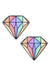 Pastease Diamond Nipple Pasties - Pastel Rainbow-Pastease-Pole Junkie