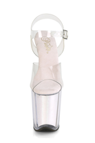 Pleaser USA Flamingo-808G Glitter Filled 8inch Pleasers - Opal-Pleaser USA-Pole Junkie