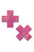 Pastease Cross Nipple Pasties - Holographic Bubblegum Pink-Pastease-Pole Junkie