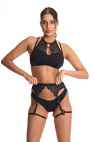 Bandurska Slow Dancing Garter Belt - Black-Bandurska-Pole Junkie