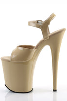 Pleaser USA Flamingo-809 8inch Pleasers - Patent Cream-Pleaser USA-Pole Junkie