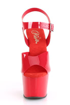 Pleaser USA Adore-708N 7inch Jelly-Like Pleasers - Red-Pleaser USA-Pole Junkie