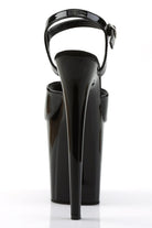 Pleaser USA Flamingo-809 8inch Pleasers - Patent Black-Pleaser USA-Pole Junkie