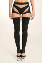 Paradise Chick Sticky Star Socks (ultra grip with kneepads) - Black-Paradise Chick-Pole Junkie