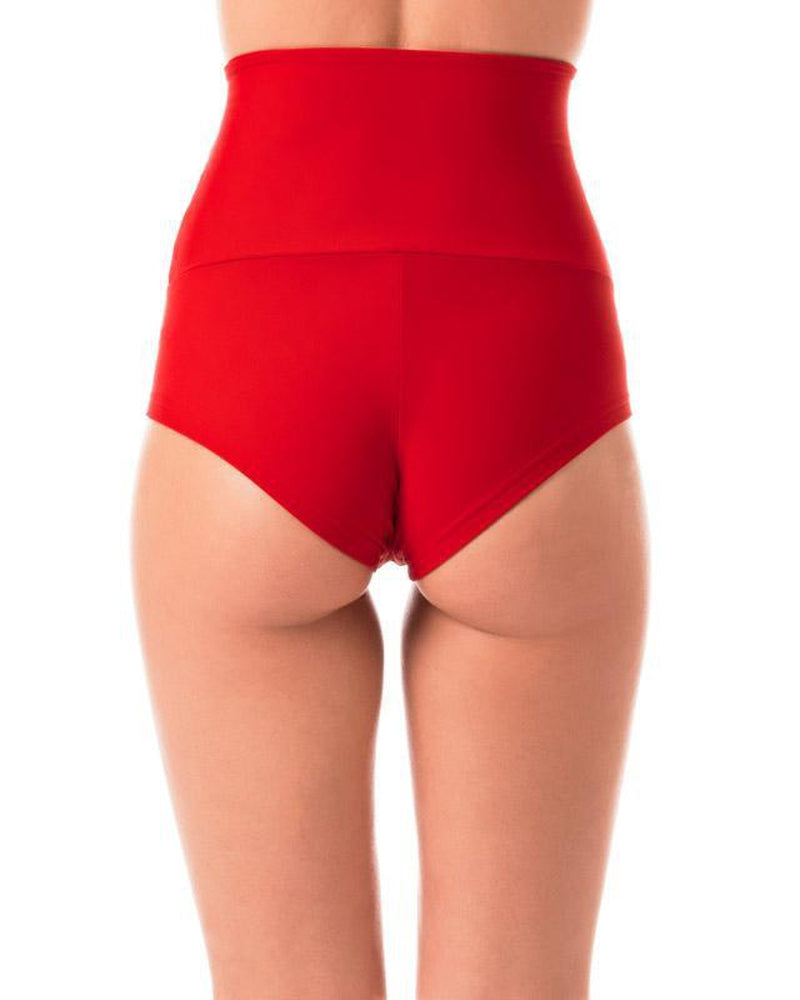 Dragonfly Betty High-Waisted Shorts - Red-Dragonfly-Pole Junkie