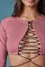 HotCakes Polewear Lace Up Top - Pink Coral-Hot Cakes-Pole Junkie