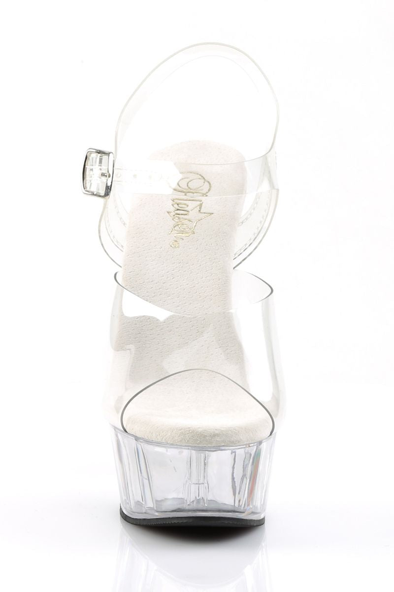 Pleaser USA Delight-608 6inch Pleasers - Clear
