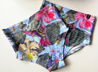 Pole Addict High Waisted Shorts - Tropical Flowers-Pole Addict-Pole Junkie