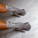 Hella Heels High BabyDoll 8inch Boots - Light Grey-Hella Heels-Pole Junkie