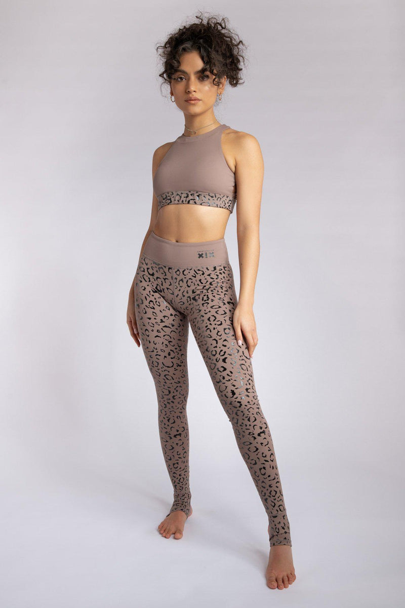 CXIX Gecko Grip Leggings - Dusky Leopard-Creatures of XIX-Pole Junkie