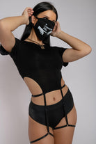 CXIX Baddies Garter T-Shirt - Black-Creatures of XIX-Pole Junkie