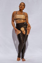 CXIX Gecko Grip Cowgirl Leggings - Black-Creatures of XIX-Pole Junkie