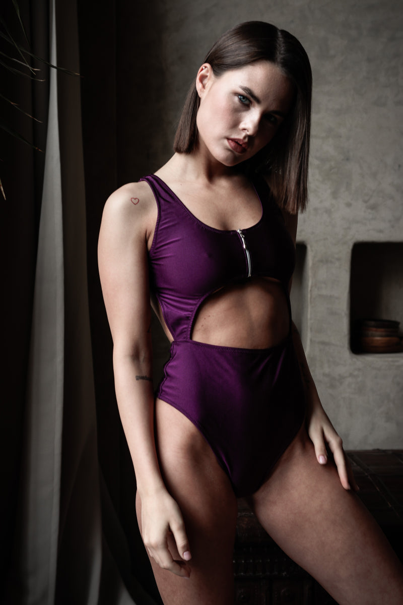 Shark Polewear Lolita Bodysuit - Plum-Shark Polewear-Pole Junkie